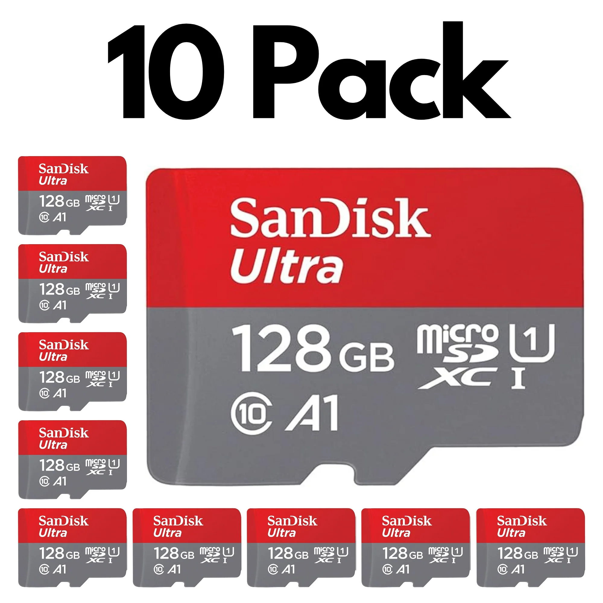 10 Pack SanDisk Ultra microSDXC UHS-I Memory Card with SD Adapter – C10, A1, Full HD - Image 14