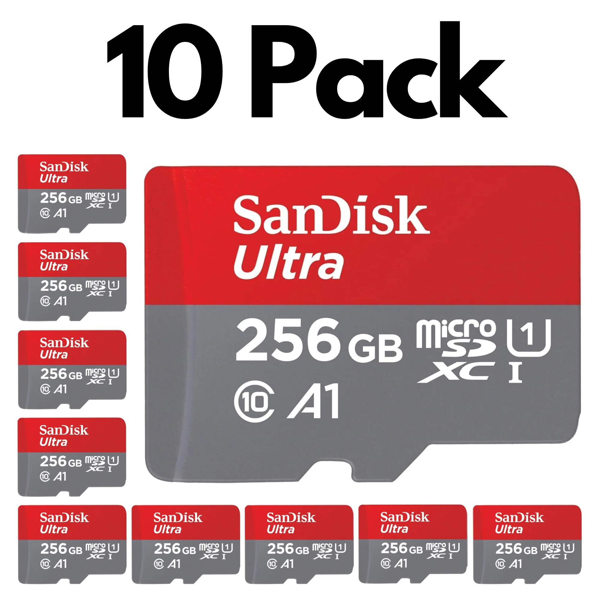 10 Pack SanDisk Ultra microSDXC UHS-I Memory Card with SD Adapter – C10, A1, Full HD - Image 20