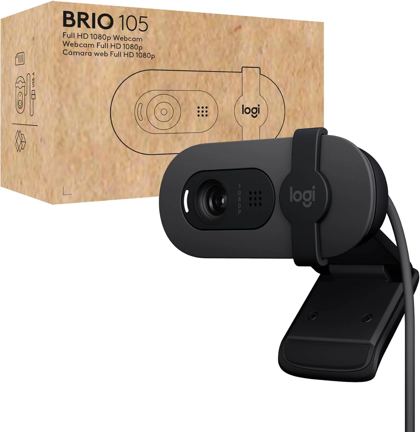 Logitech Brio 101 Full HD 1080p, Webcam for Meetings, Streaming and Video Calls on PC and Laptops - Image 9