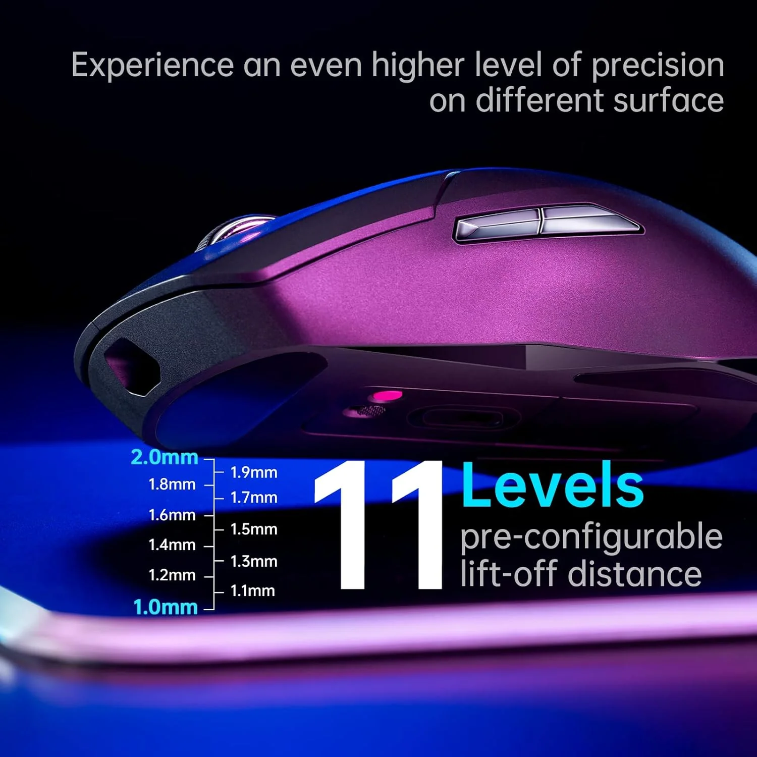 RAPOO VT9Pro Wireless, Gaming Mouse 26K DPI Lightweight Esports Mouse with 10 Buttons - Image 5